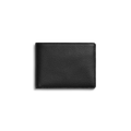 The Shinola Canfield ID Bifold Wallet in black features a textured pebbled leather surface and is shown closed against a plain white background.