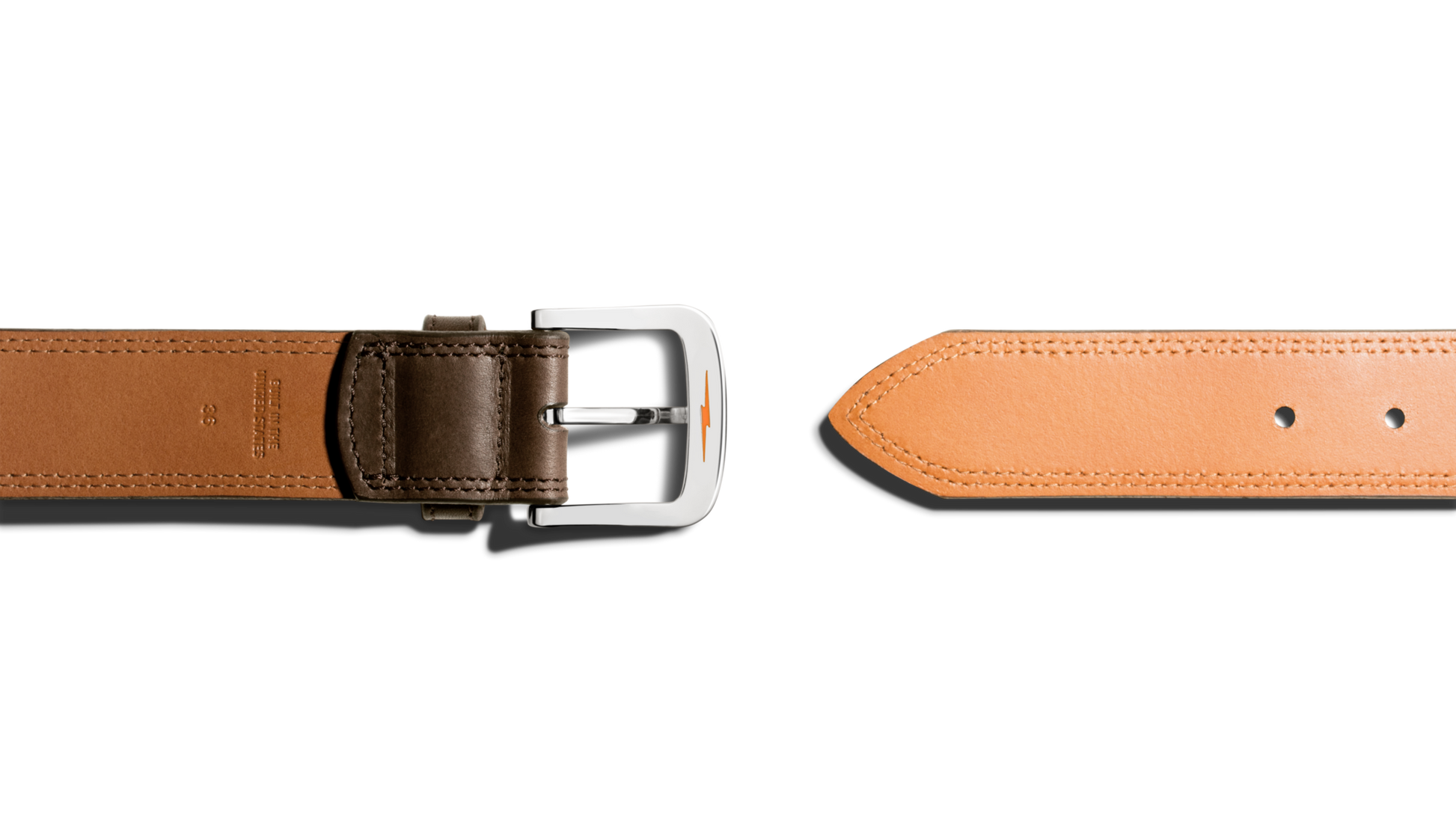1 1/2" Double Stitch Belt - Deep Brown