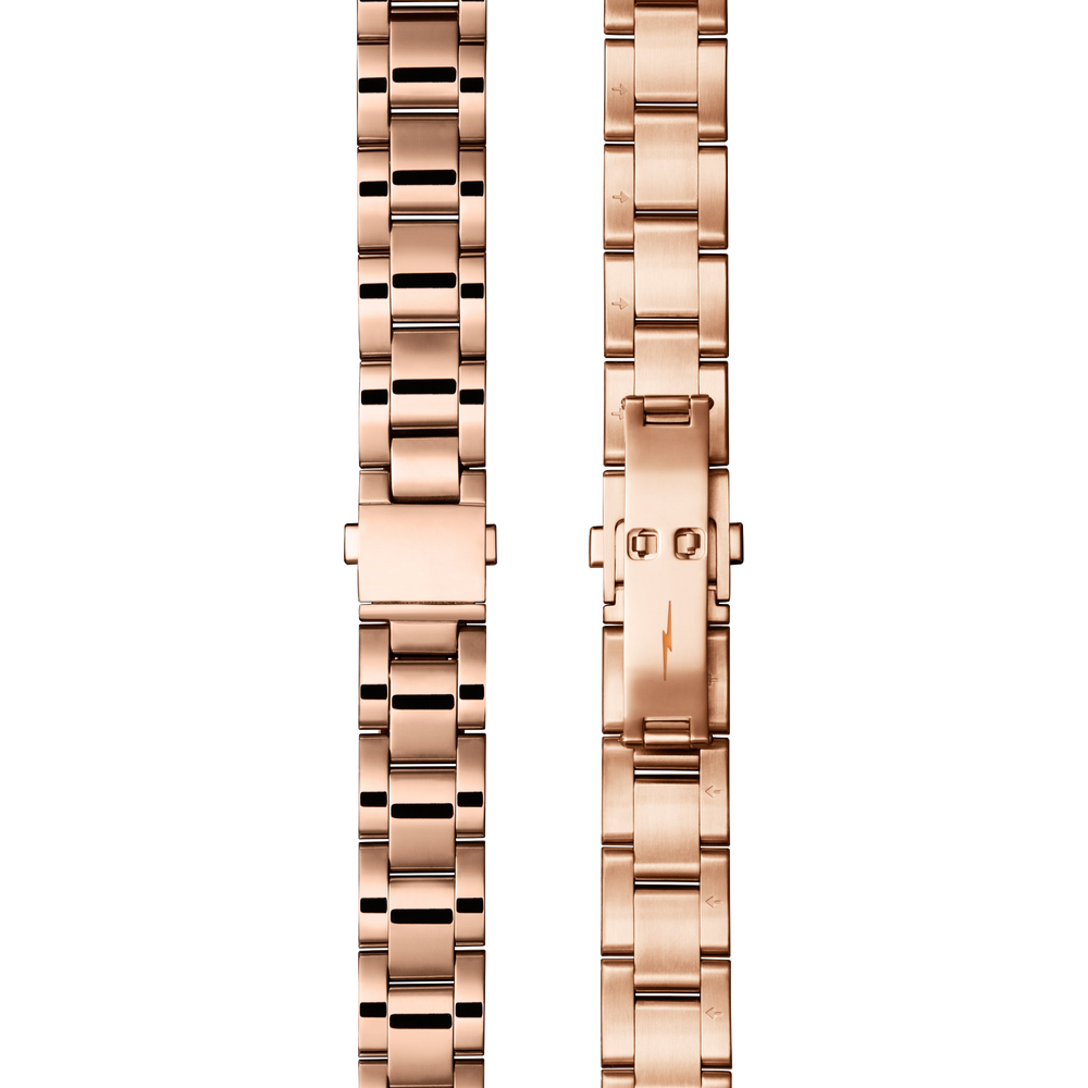 Bracelet: 18/13, Universal 3Link, Fold Over, PoPRG - Polished PVD Rose Gold