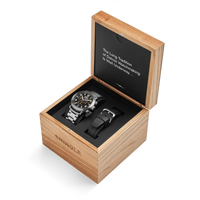 Runwell Chronograph West Wind Watch Gift Set with Additional Strap - Black