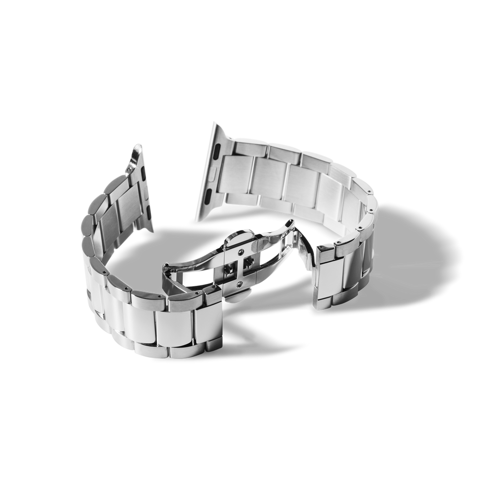 24mm Stainless Steel 3-Link Apple Watch Bracelet - Stainless Steel