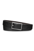 1 1/4" Reversible Rectangle Buckle Belt - Black