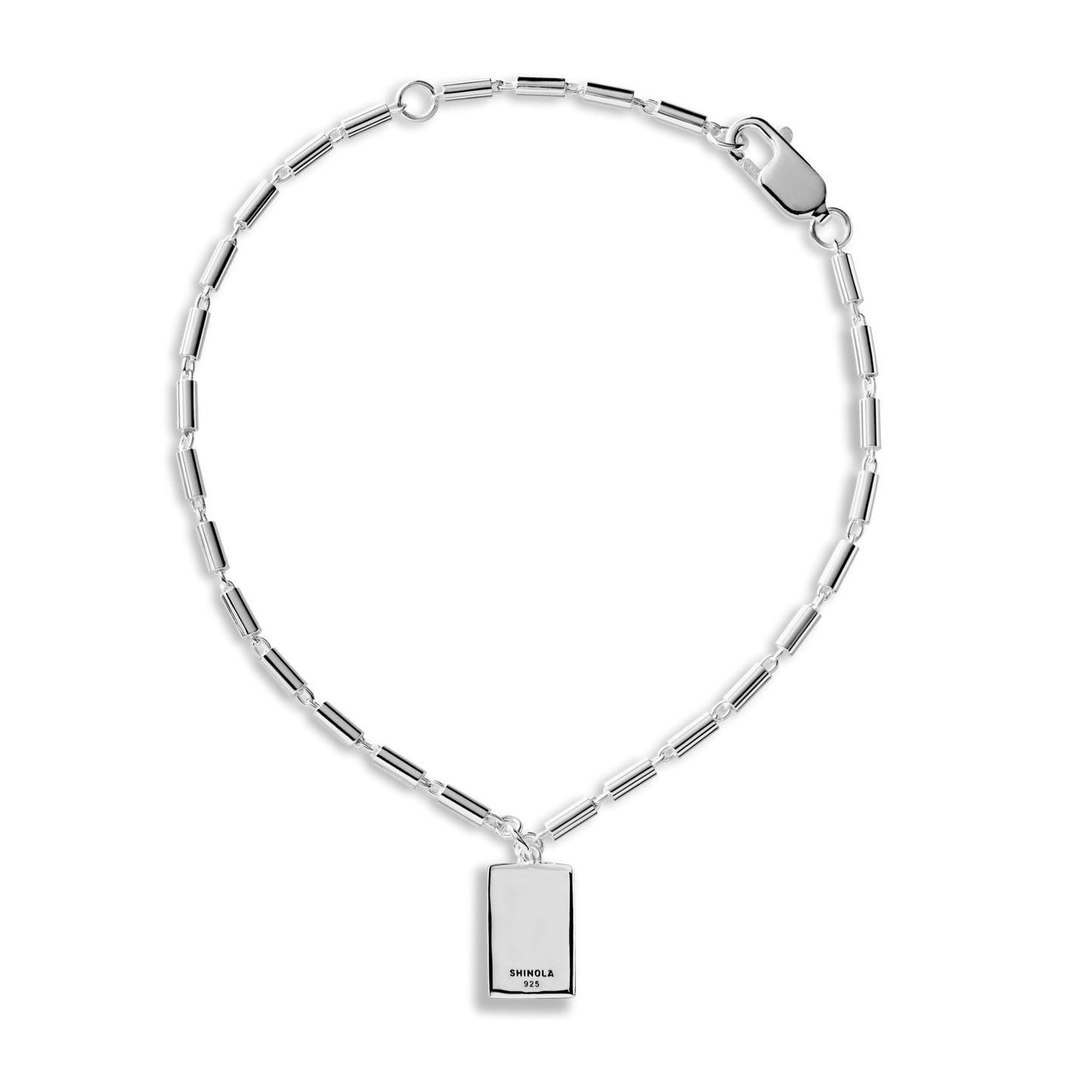 Petite Rectangular Tag Chain Bracelet