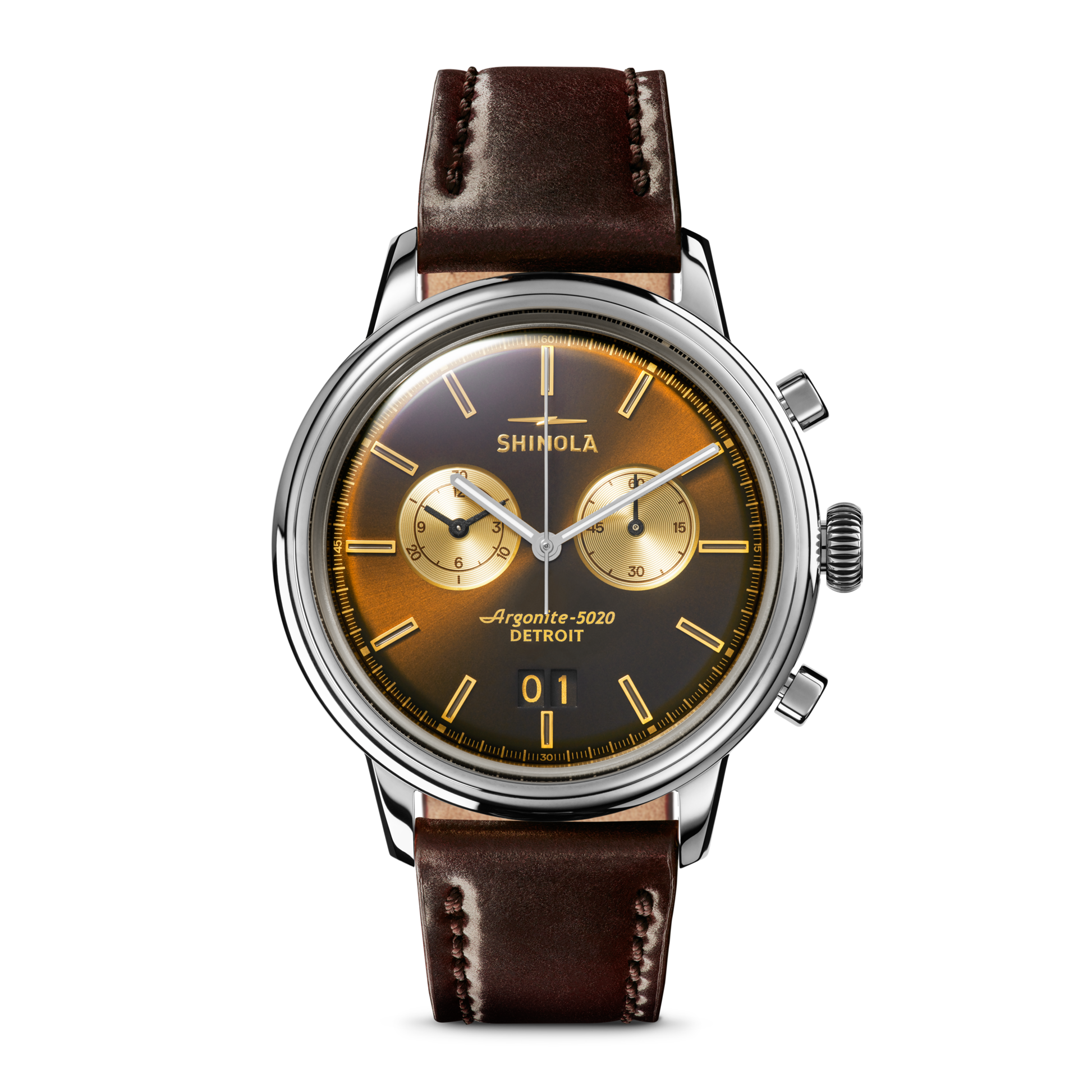 Bedrock Chronograph Watch - Bourbon