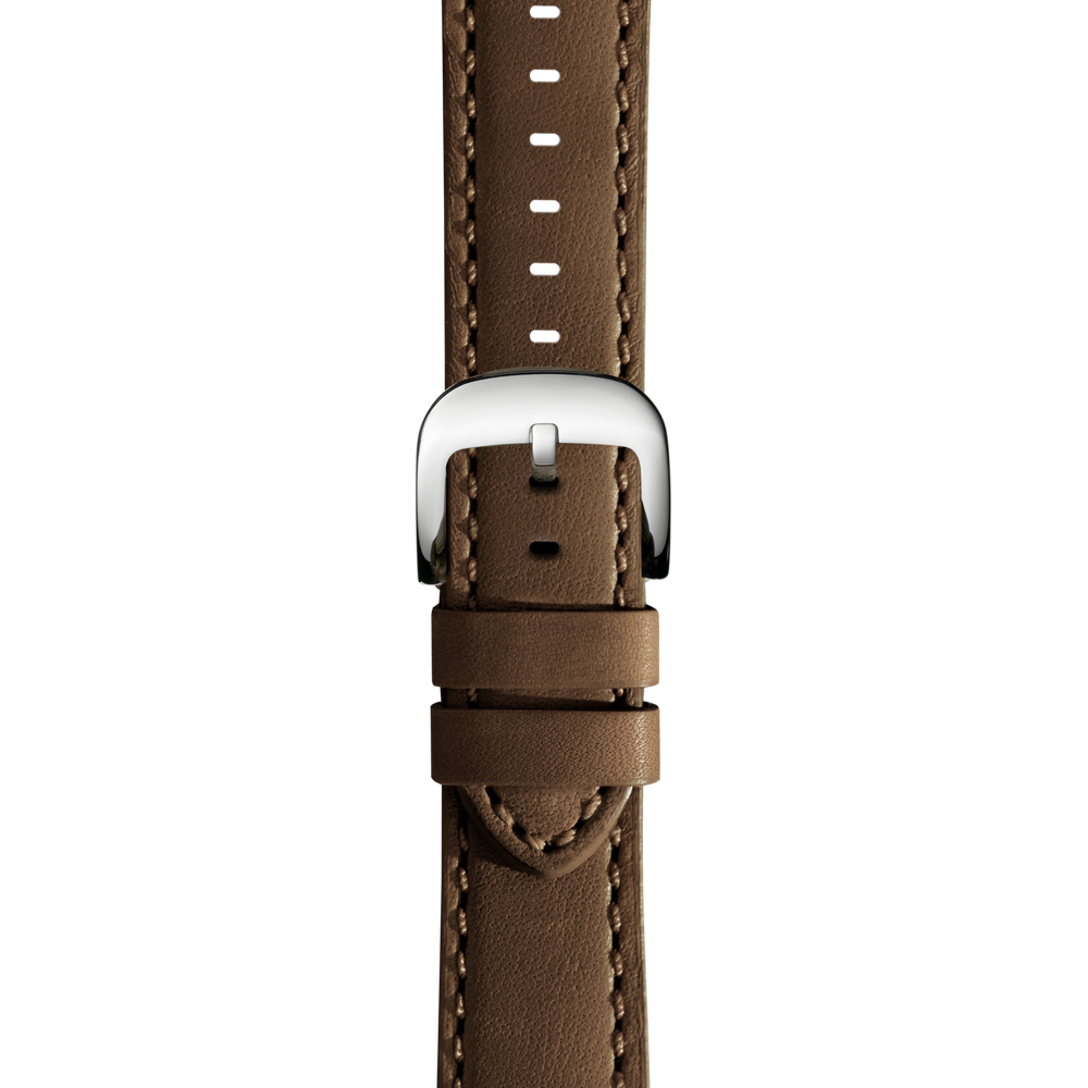 20mm Dark Nut Brown Leather Watch Strap - Dark Nut Brown