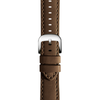 20mm Dark Nut Brown Leather Watch Strap - Dark Nut Brown