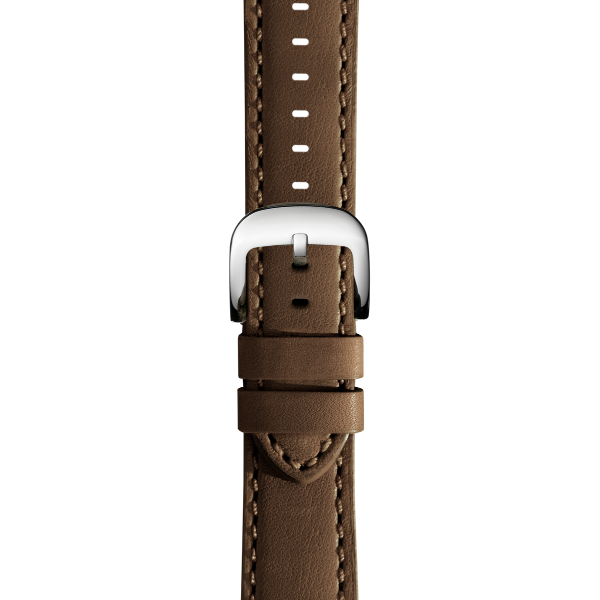 20mm Dark Nut Brown Leather Watch Strap - Dark Nut Brown