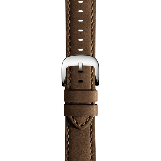 20mm Dark Nut Brown Leather Watch Strap - Dark Nut Brown