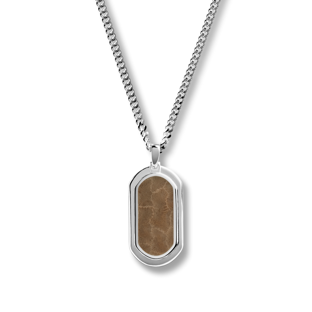 28mm Petoskey Tag Necklace