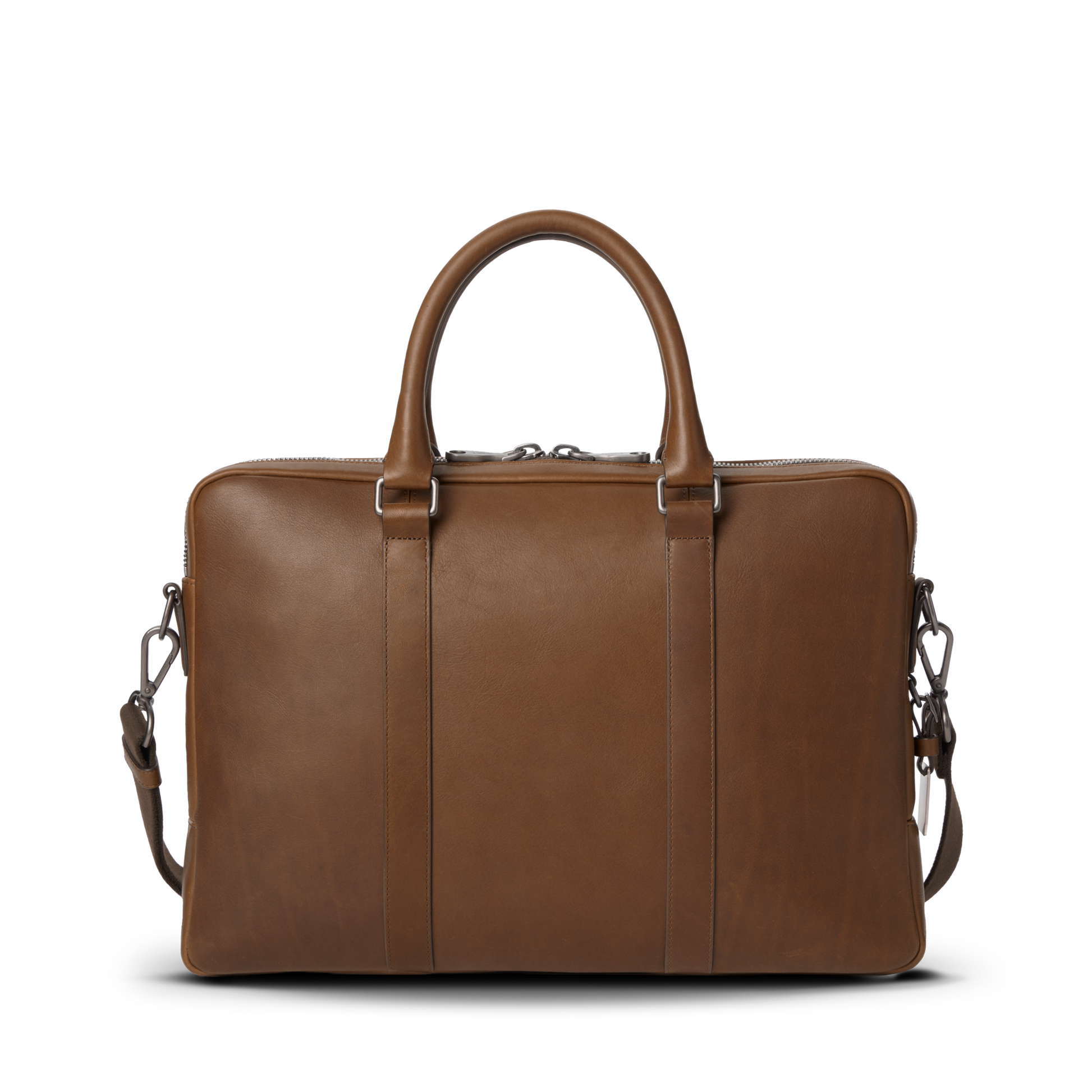 Computer Briefcase - Medium Brown
