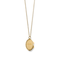 Diamond Oval Locket Necklace - Yellow Gold