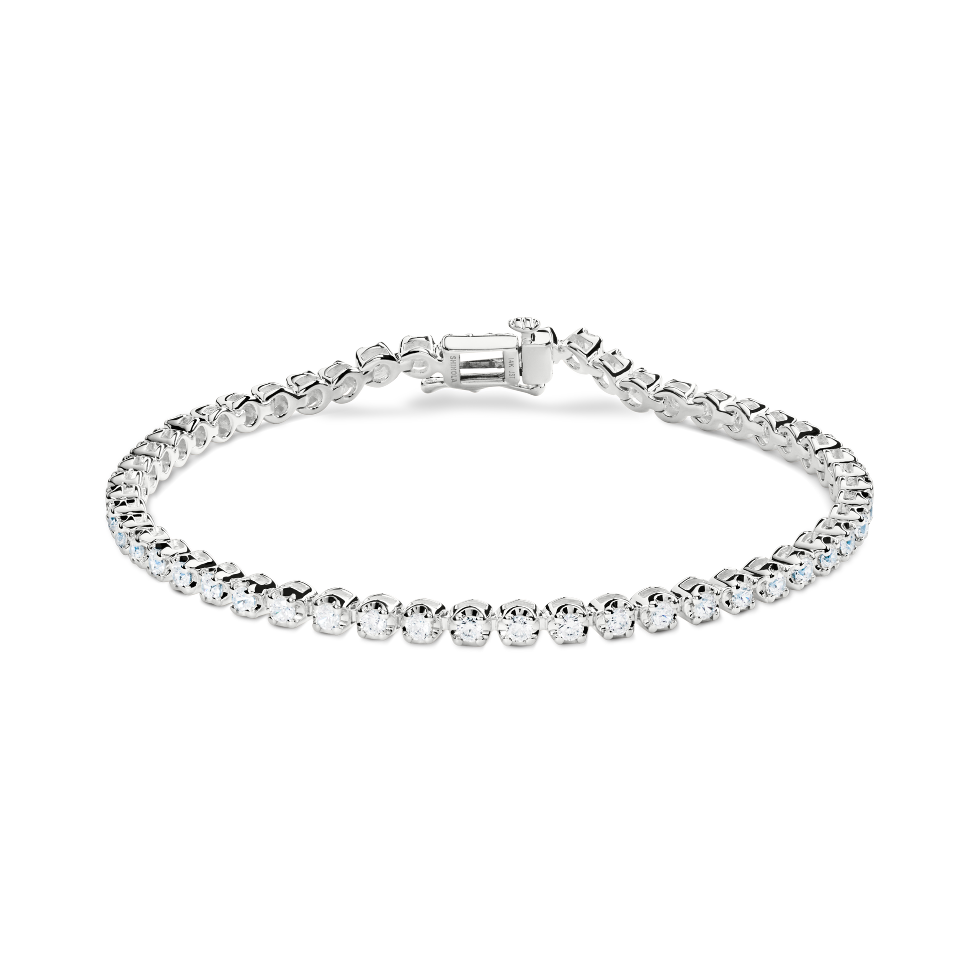 1.87 Carat 6.5" Diamond Tennis Bracelet - White Gold