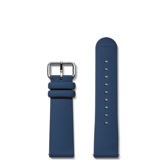 22mm Midnight Blue Silicone Watch Strap - Midnight Blue