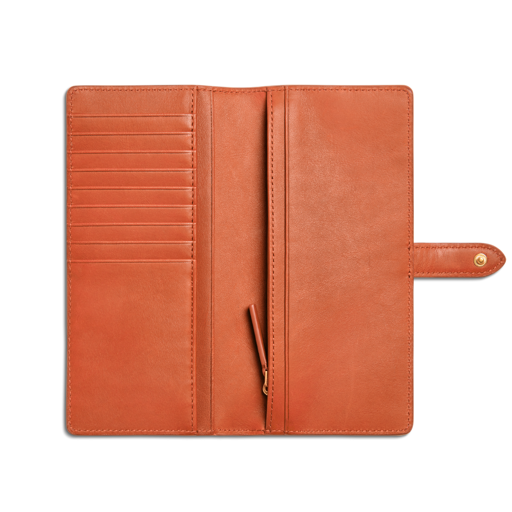 Continental Snap Wallet - Rust