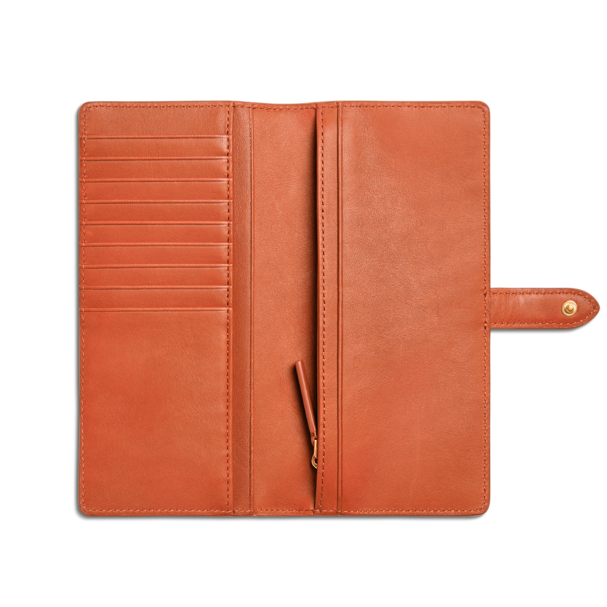 Continental Snap Wallet - Rust