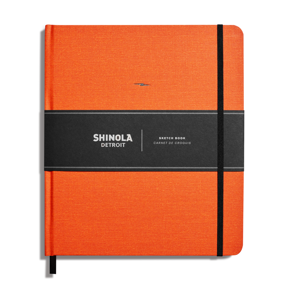 Large Hard Plain Sketchbook - Bold Orange