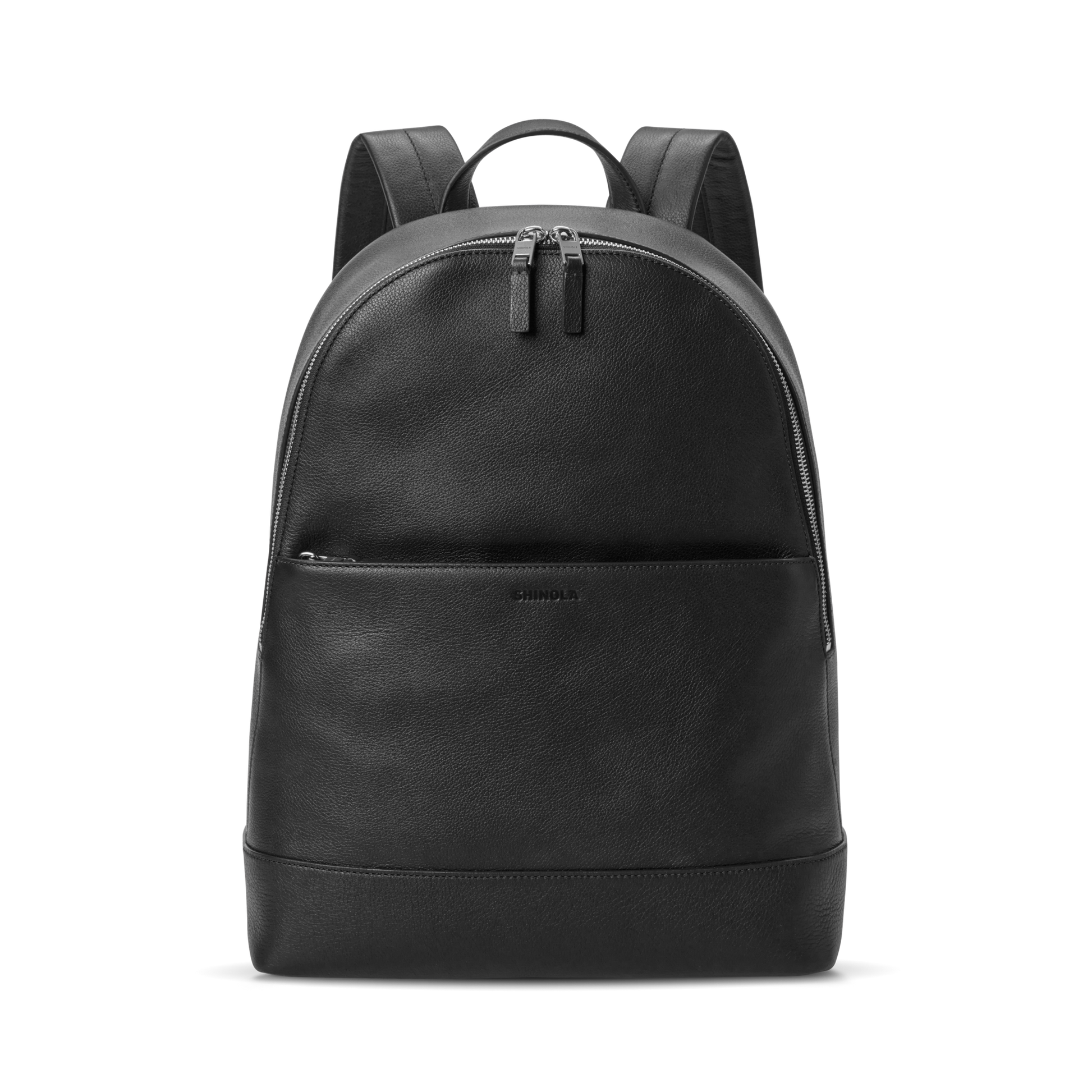 classic black leather backpack For Men | Leather Backpack For Women | Leather College Backpack Trolley Strap Vintage unisex Classic Black Leather