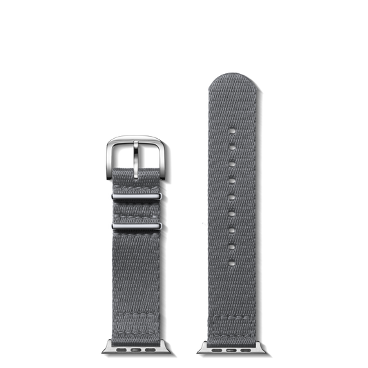 20mm Gray Split Nylon Apple Watch Strap - Gray