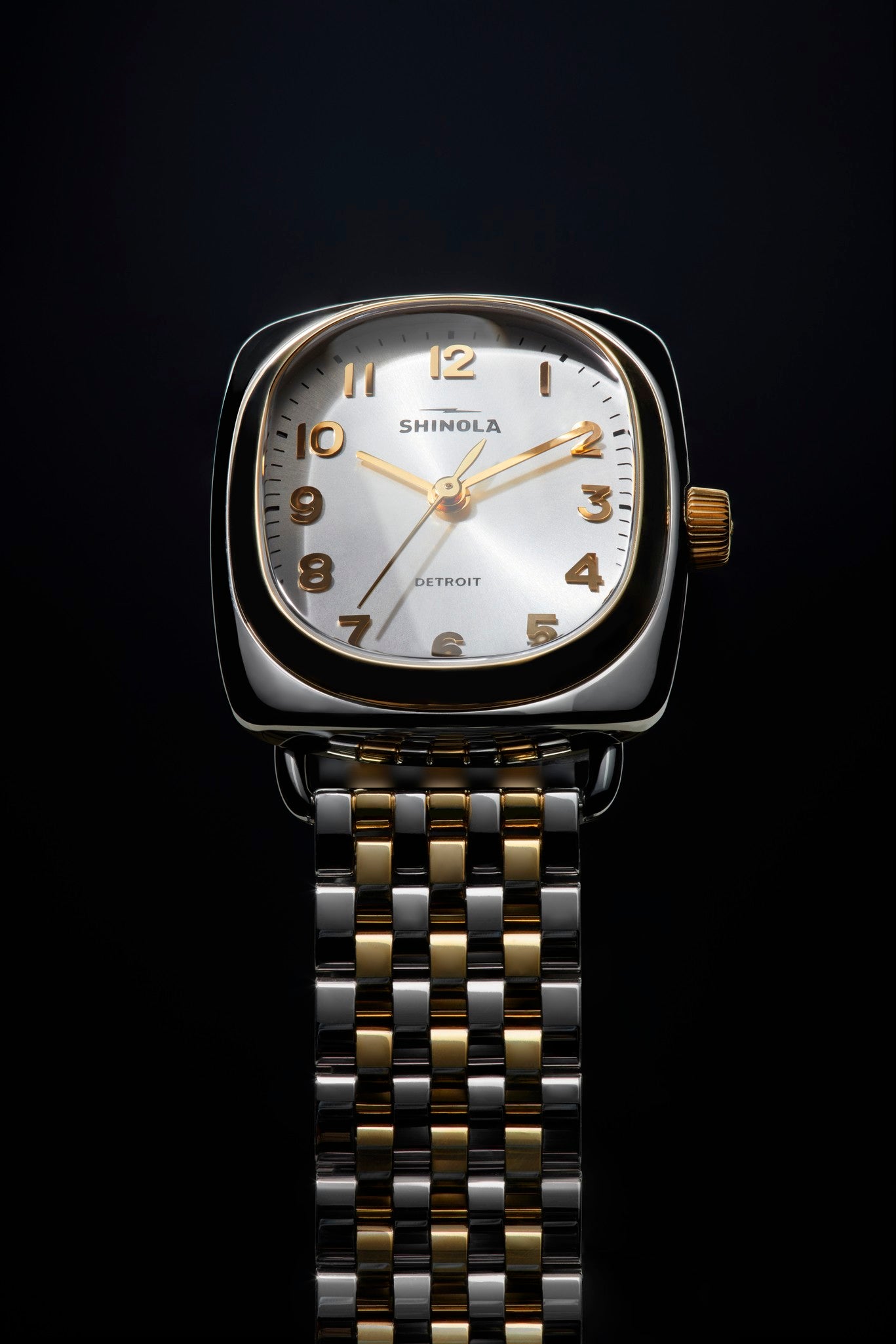Watch: Bixby 3H 29x34mm, Silver & Gold Bracelet - Light Silver