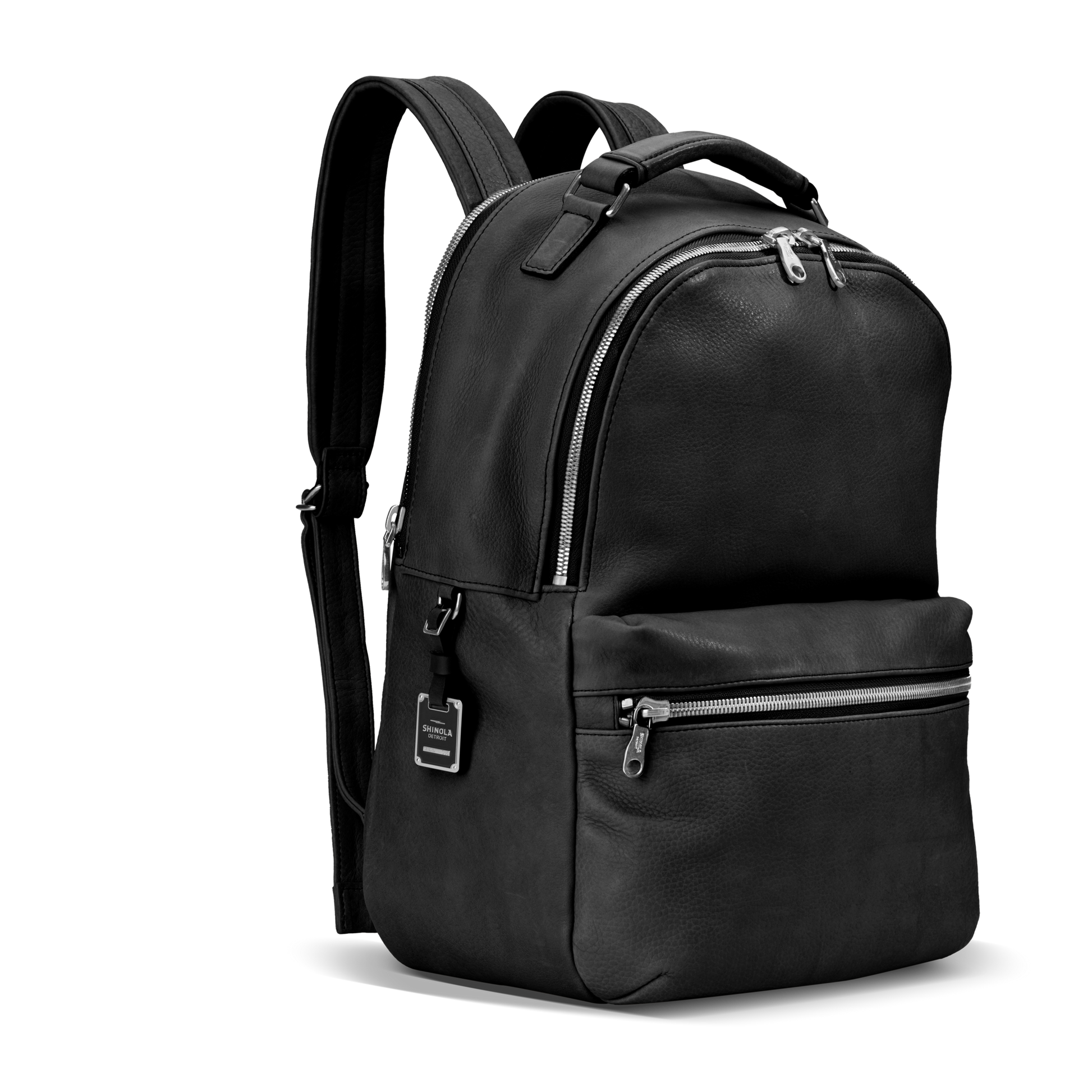 black backpack with leather straps Shinola | Runwell Backpack | Black