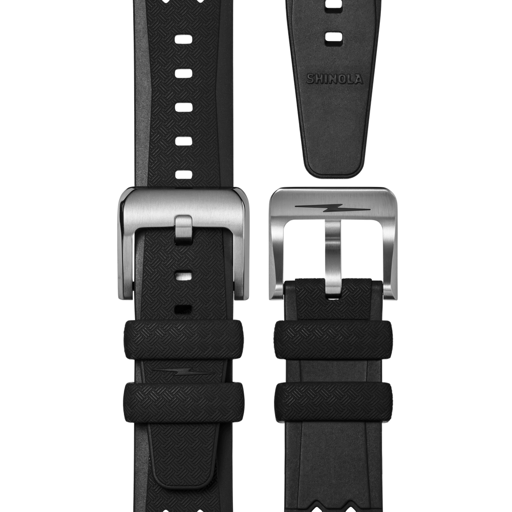 20mm Rubber Strap - Black Tropic Dive
