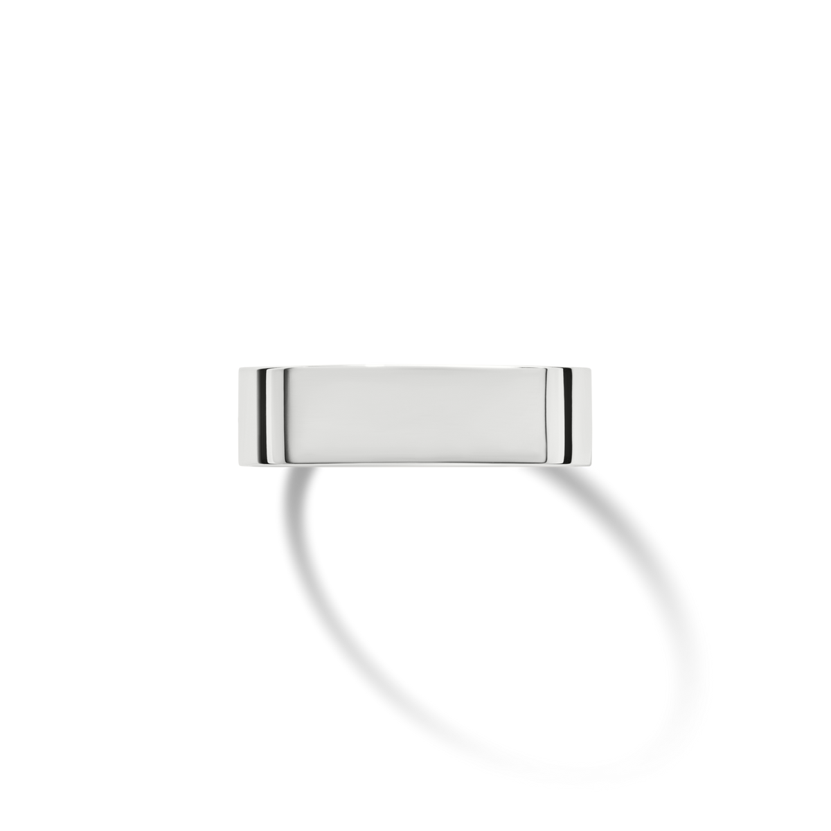 6mm Flat White Gold Band