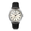 Mechanic Watch - Mother of Pearl/Black Leather Strap