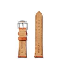 20mm Tangerine Leather Watch Strap - Tangerine