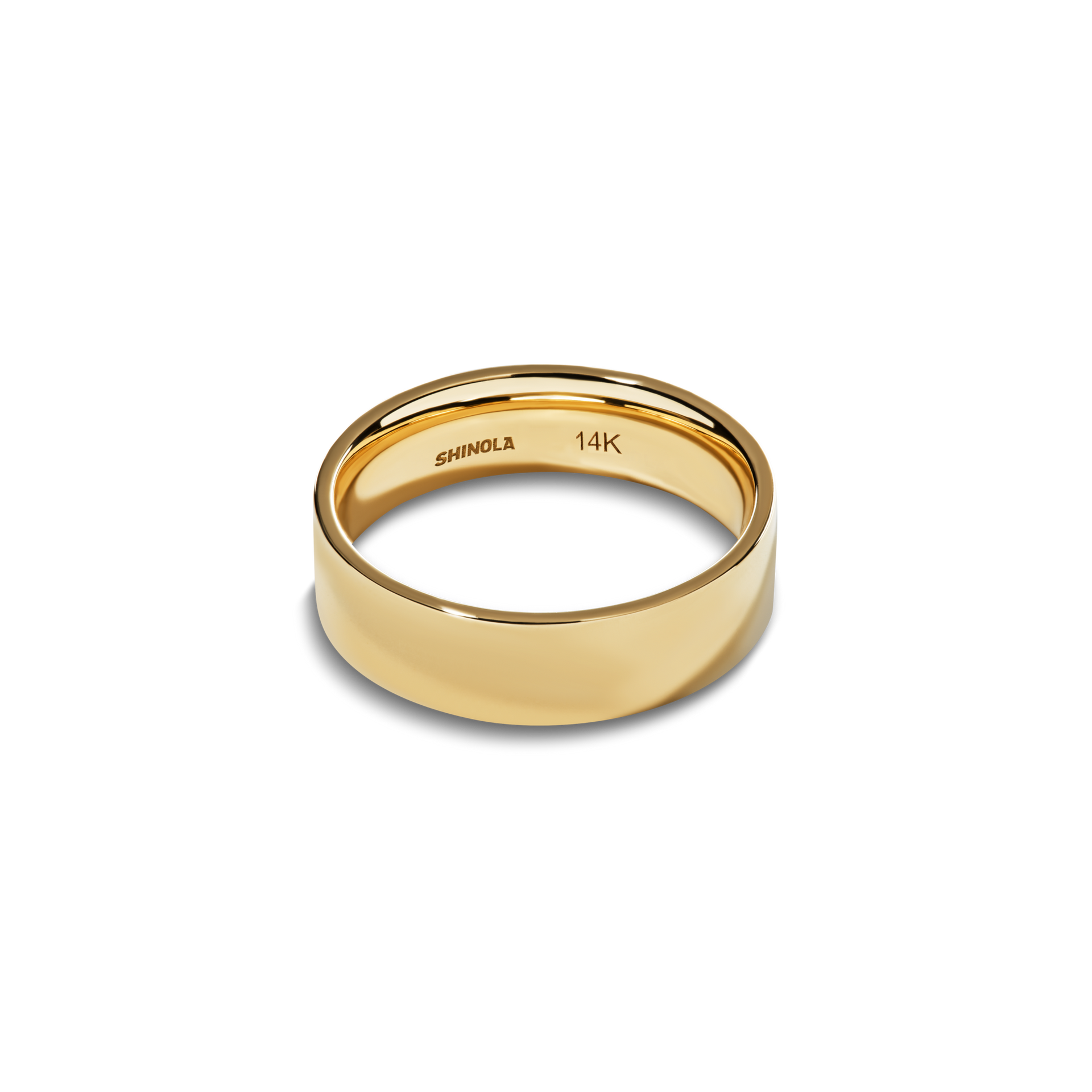 6mm Flat Yellow Gold Band