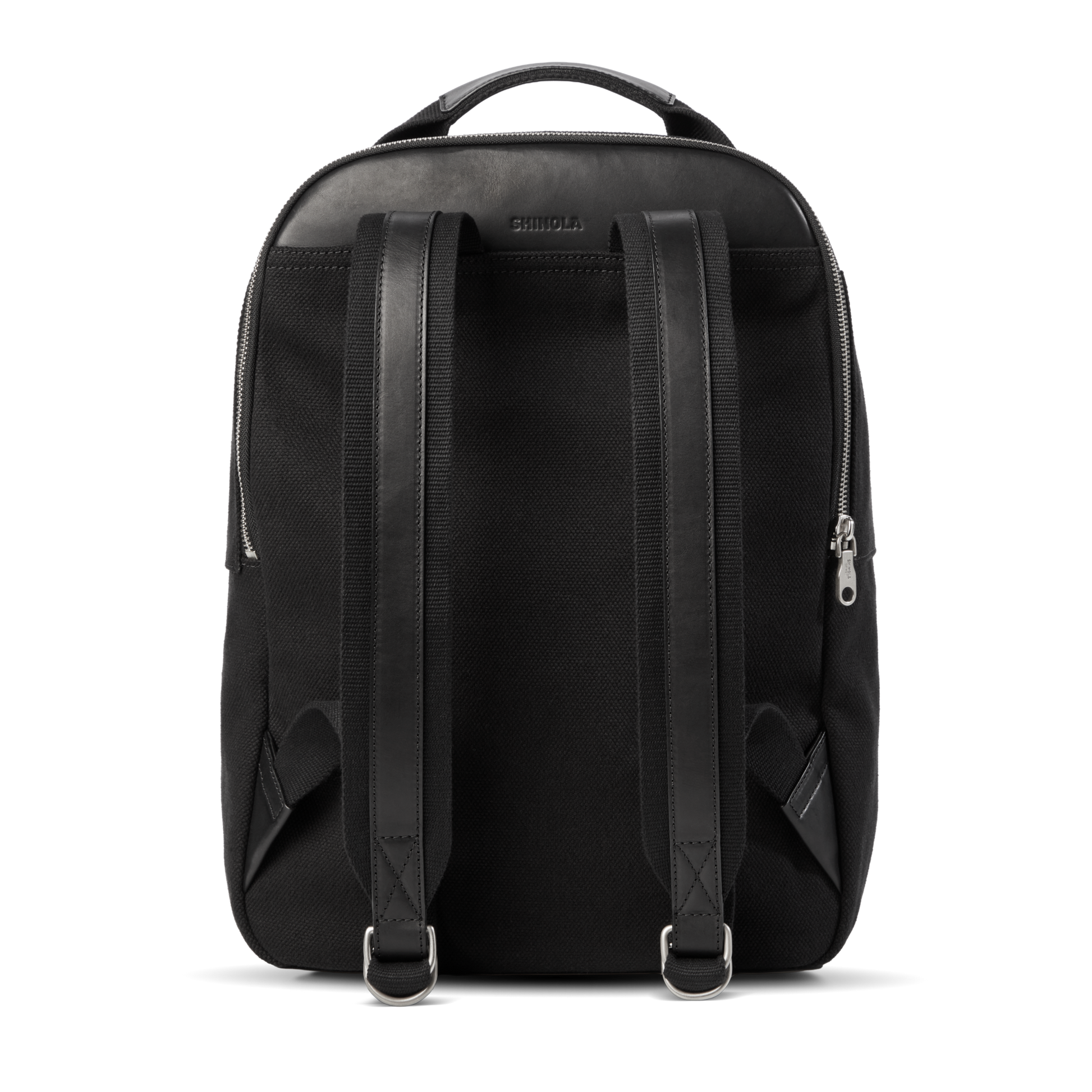 black leather backpack with metal Shinola | Runwell Canvas Backpack | Black
