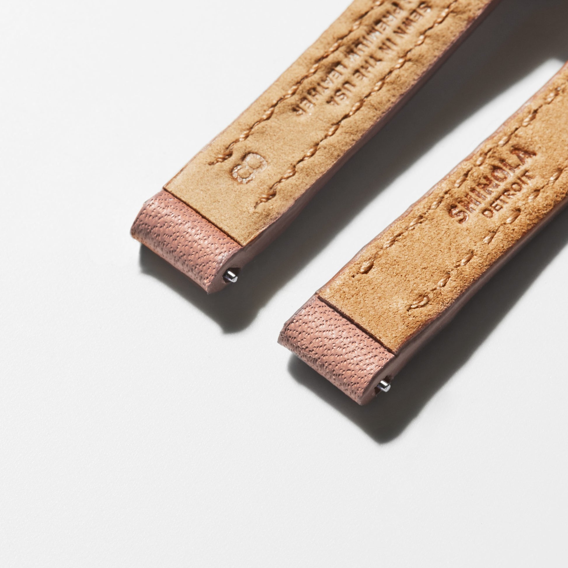8mm Blush Leather Watch Strap - Blush