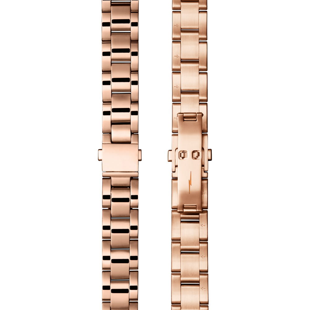 Bracelet: 18/13, Universal 3Link, Fold Over, PoPRG - Polished PVD Rose Gold