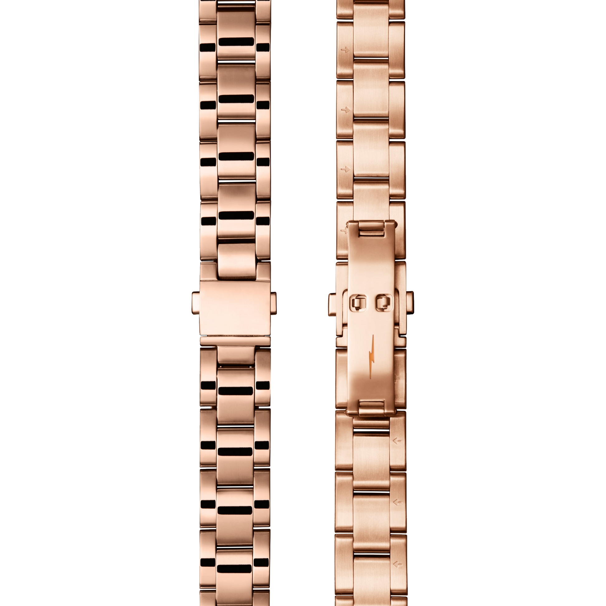 Bracelet: 18/13, Universal 3Link, Fold Over, PoPRG - Polished PVD Rose Gold