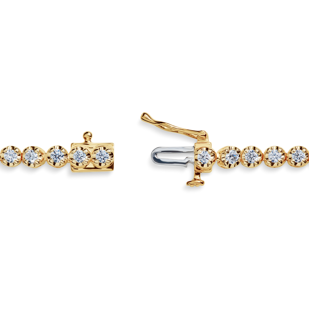 2 Carat 7" Diamond Tennis Bracelet - Yellow Gold