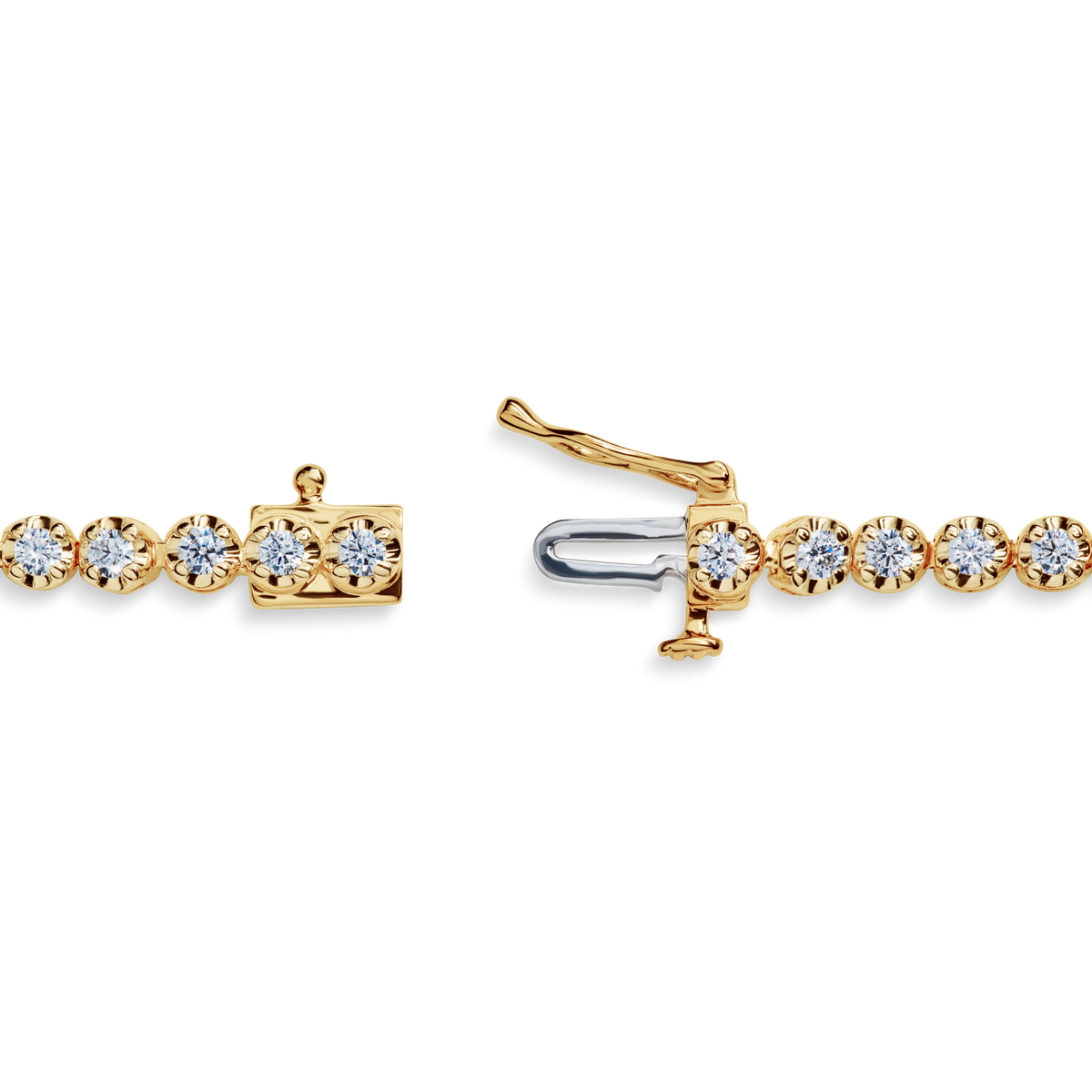 2 Carat 7" Diamond Tennis Bracelet - Yellow Gold
