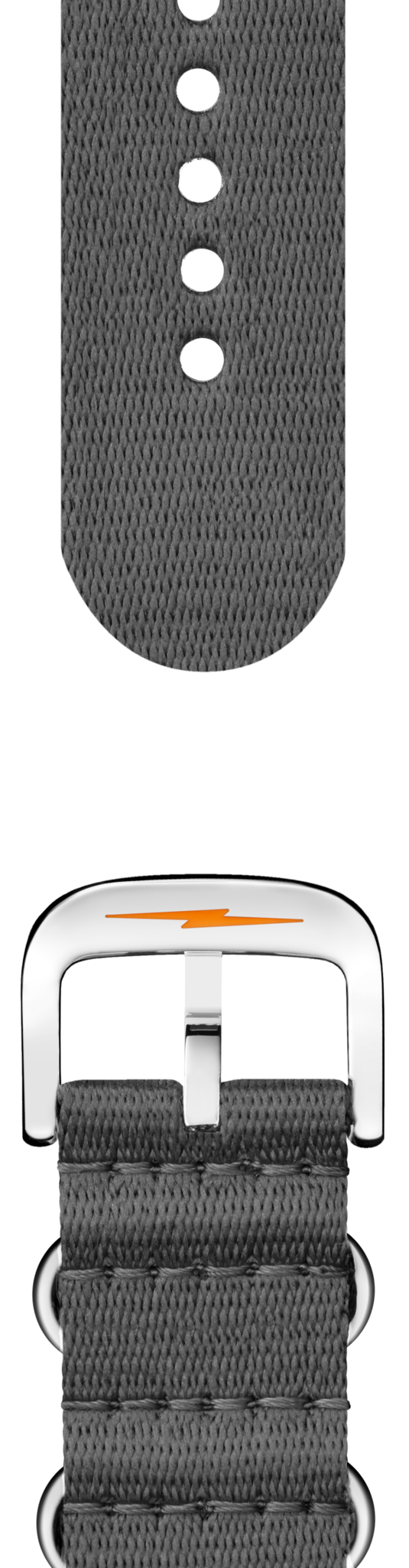 24mm Black G10 Nylon Watch Strap - Black