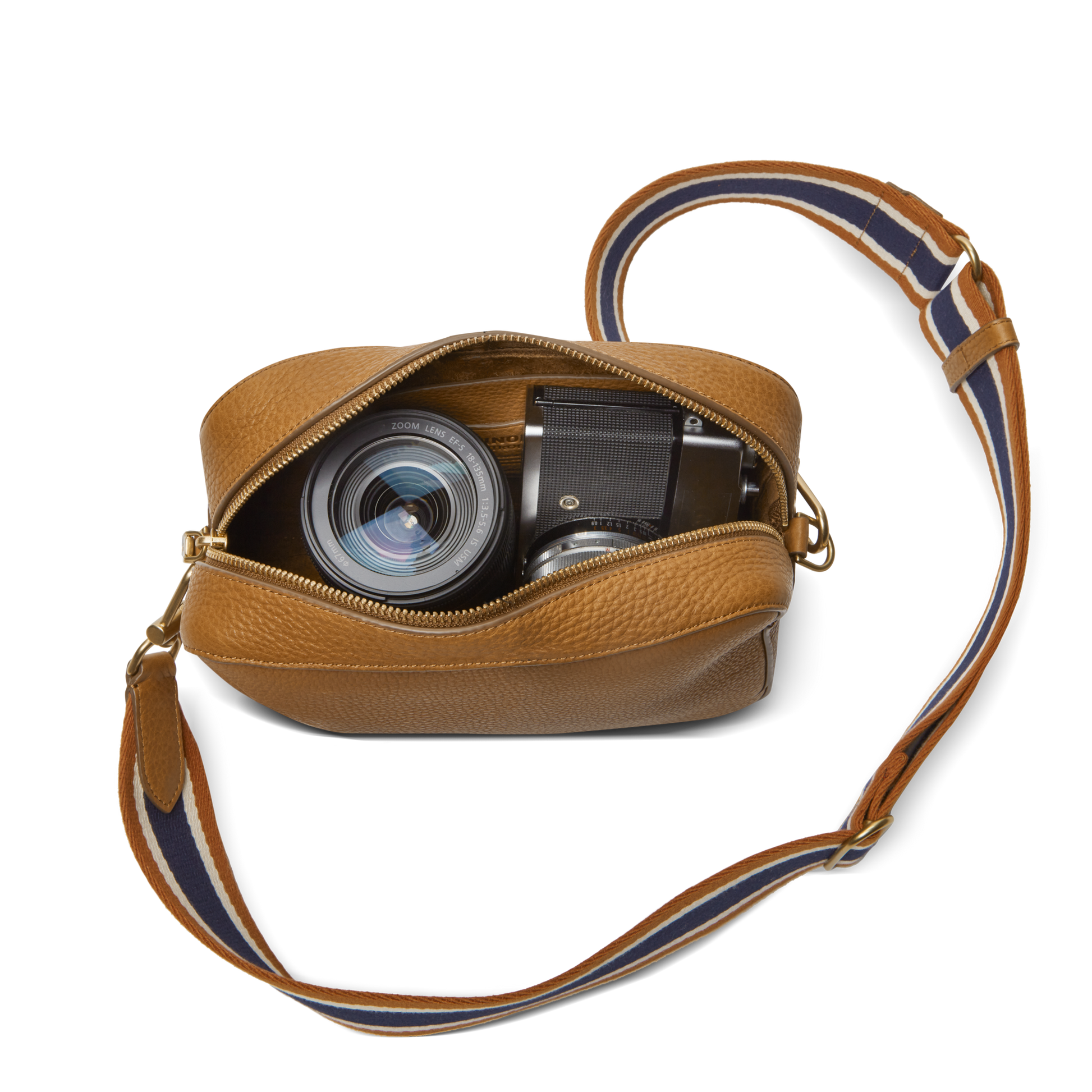 Camera Crossbody Bag - Tan