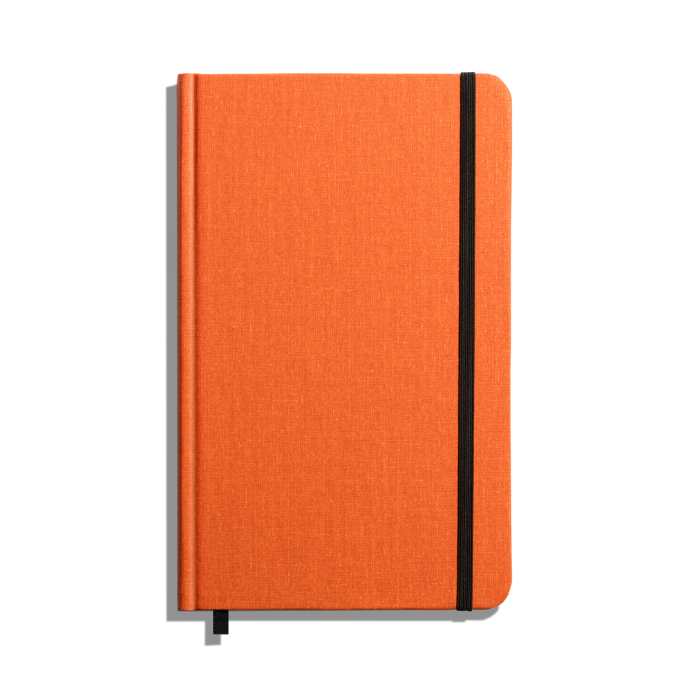 Medium Hard Ruled Journal - Bold Orange