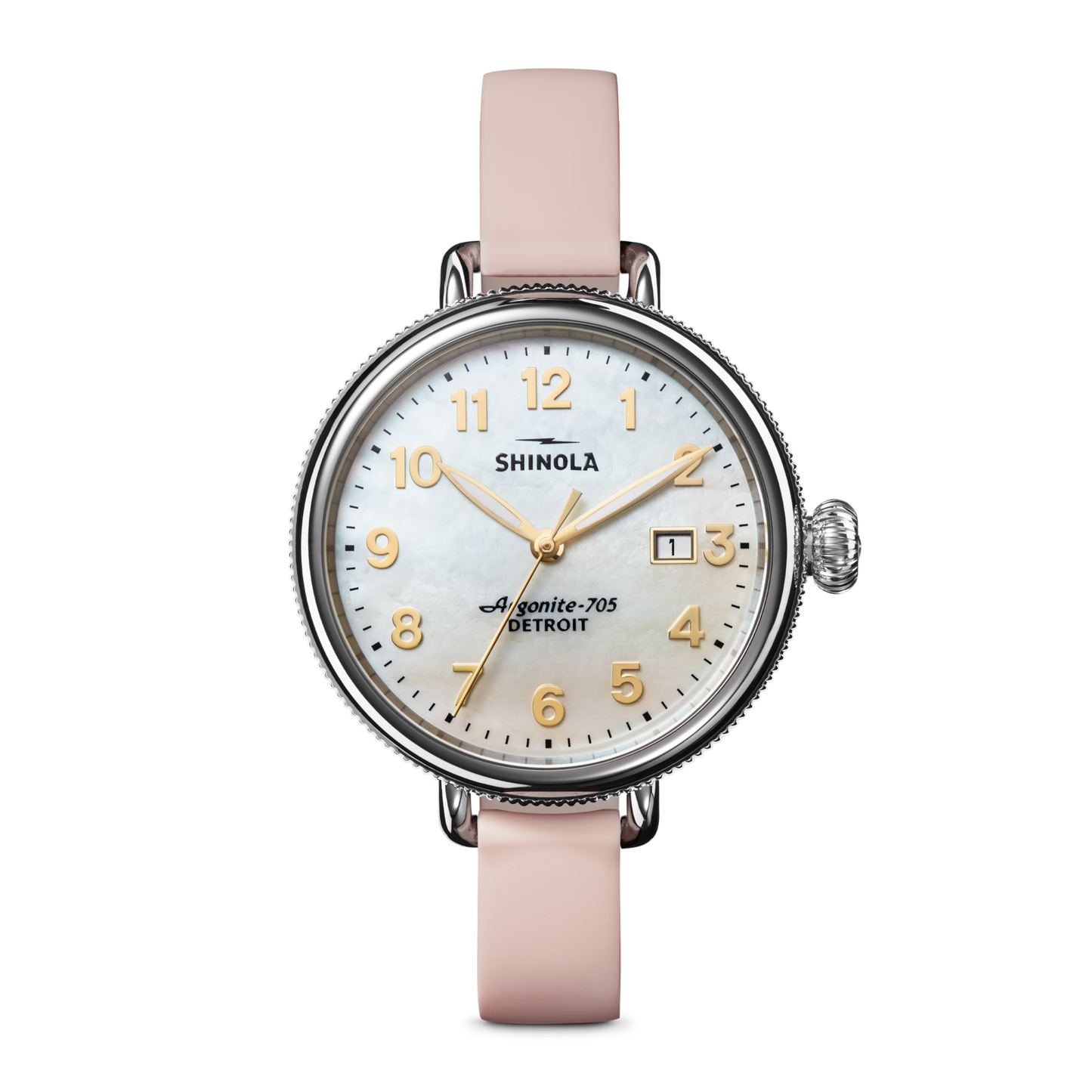 Birdy Watch - MOP Soft Pink Silicone Strap