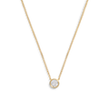 1 Carat Round Diamond Necklace - Yellow Gold