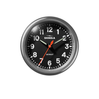 6" Runwell Clock - Tumbled Zinc/Black