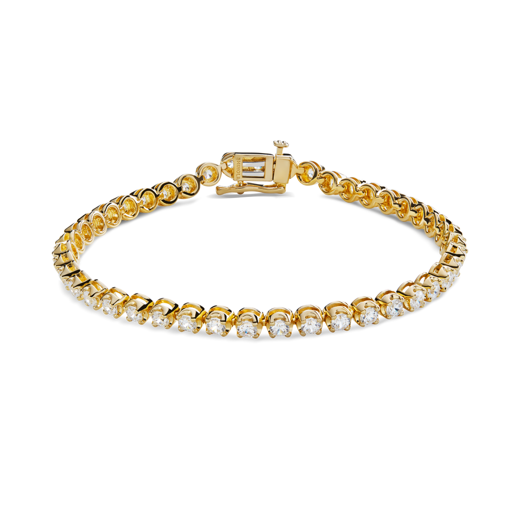 4 Carat Diamond Tennis Bracelet in Yellow Gold