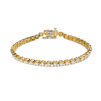 4 Carat 7" Diamond Tennis Bracelet - Yellow Gold