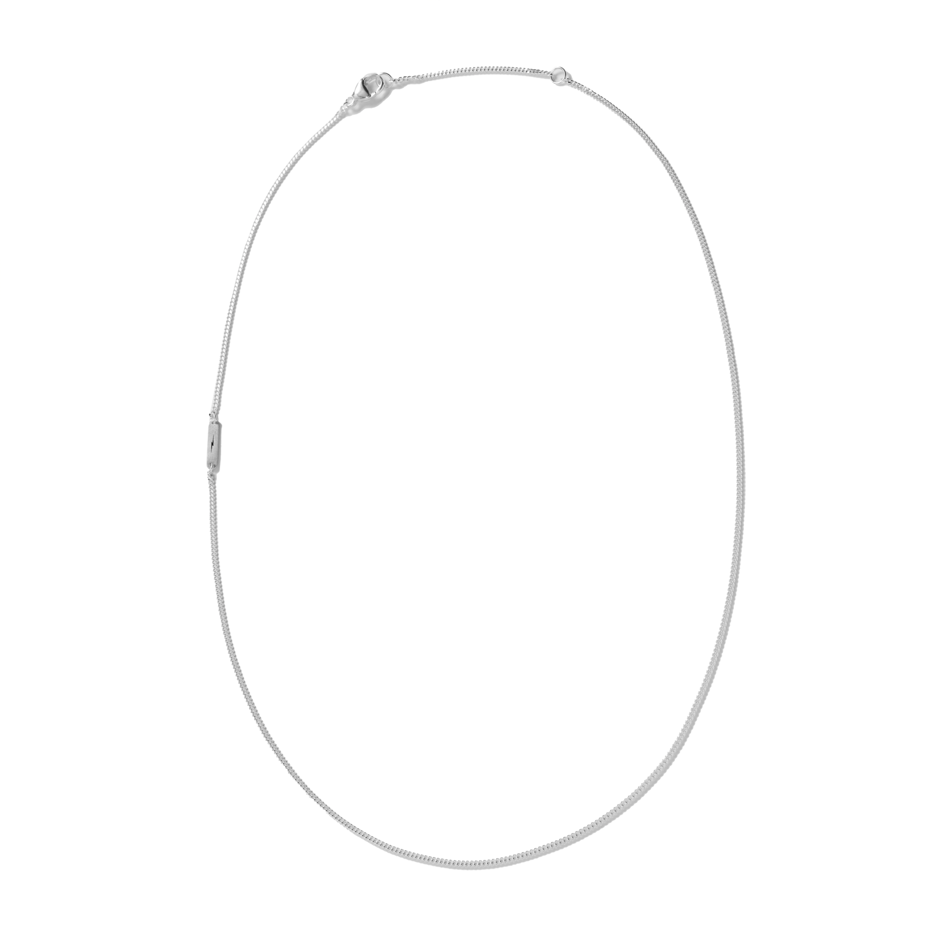 Simple Curb Chain Necklace - Sterling Silver