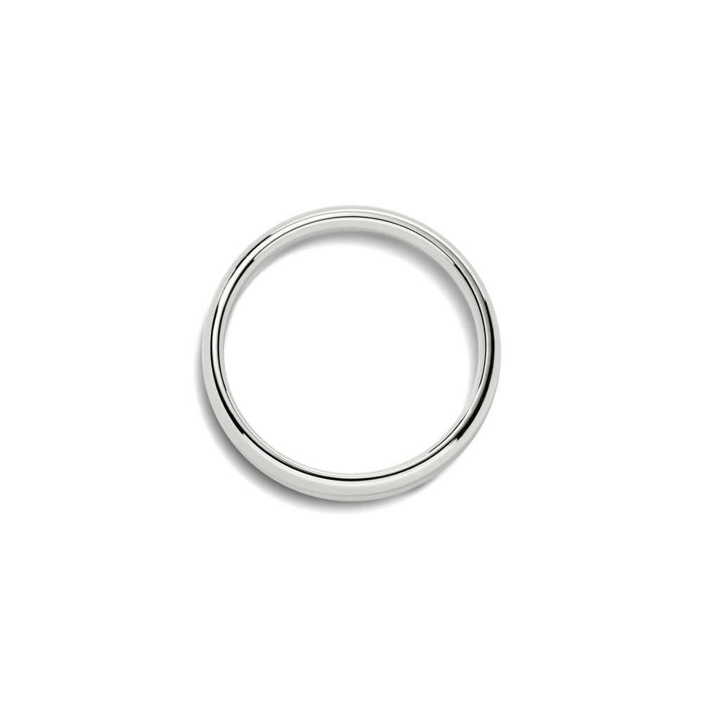 4mm Round White Gold Band