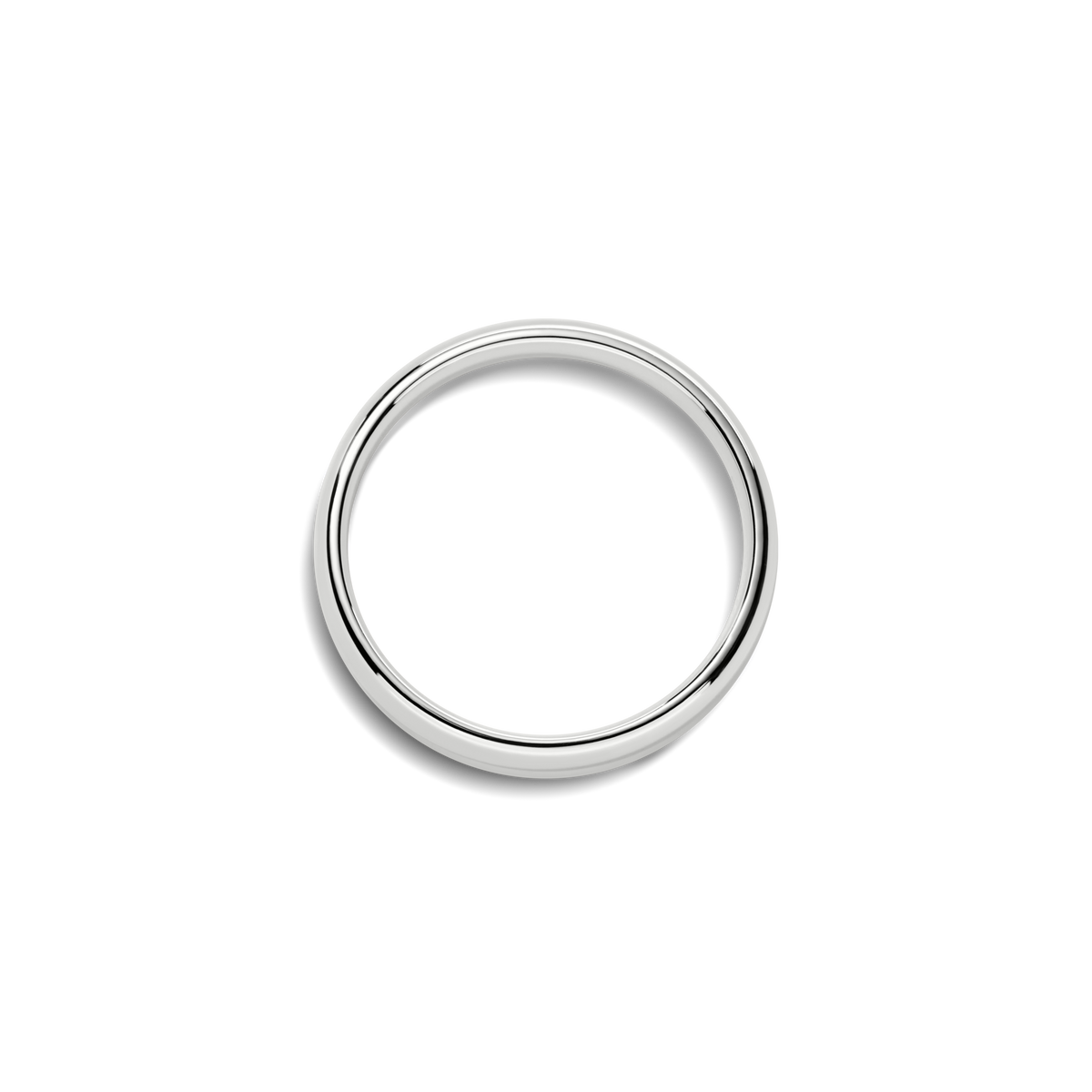 4mm Round White Gold Band