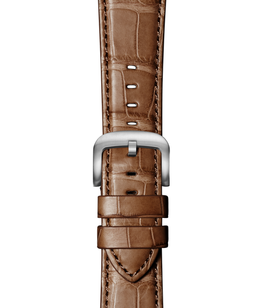 24mm Cognac Alligator Leather Apple Watch Strap - Cognac