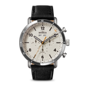 Canfield Sport Watch - Silver/Black Leather