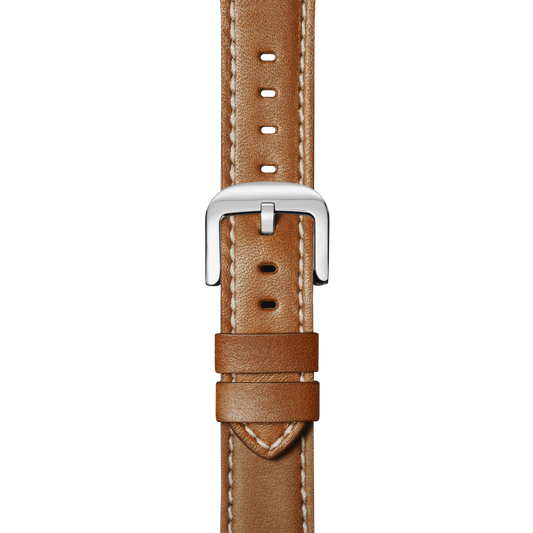 22mm Tan Leather Watch Strap - Tan