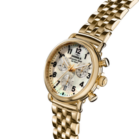 Runwell Chronograph Watch - MOP Gold Bracelet
